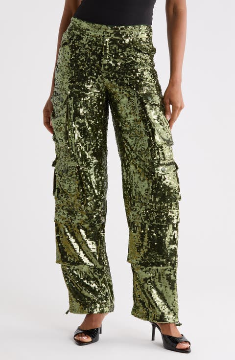 Olympia Sequined Cargo Pants