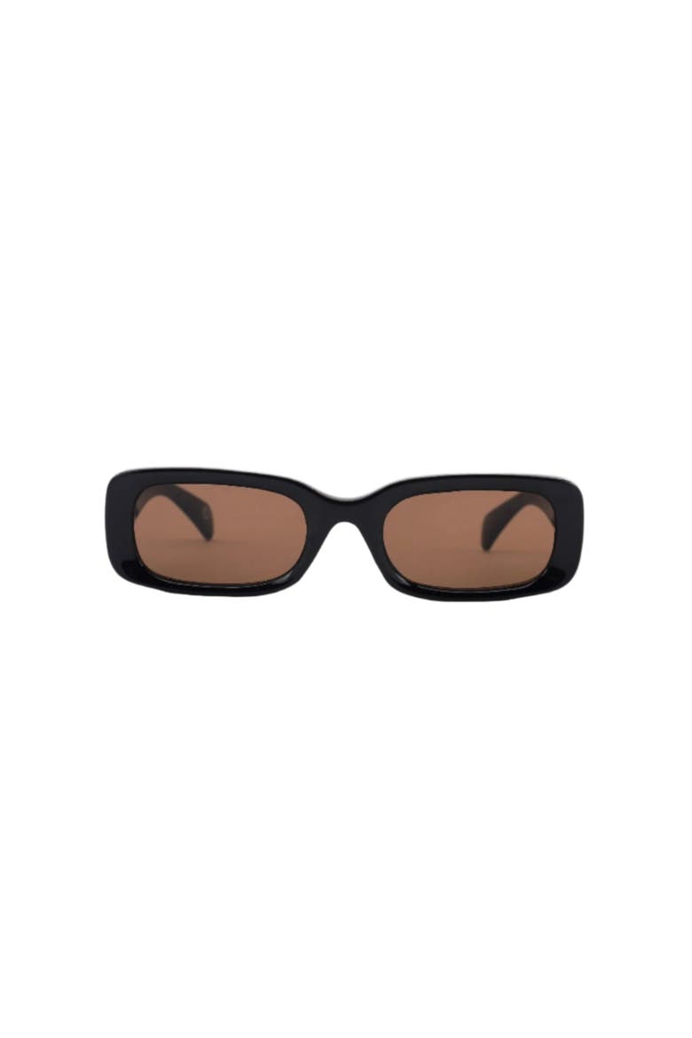 Mirror Sunglasses, Main, color, Gloss Black