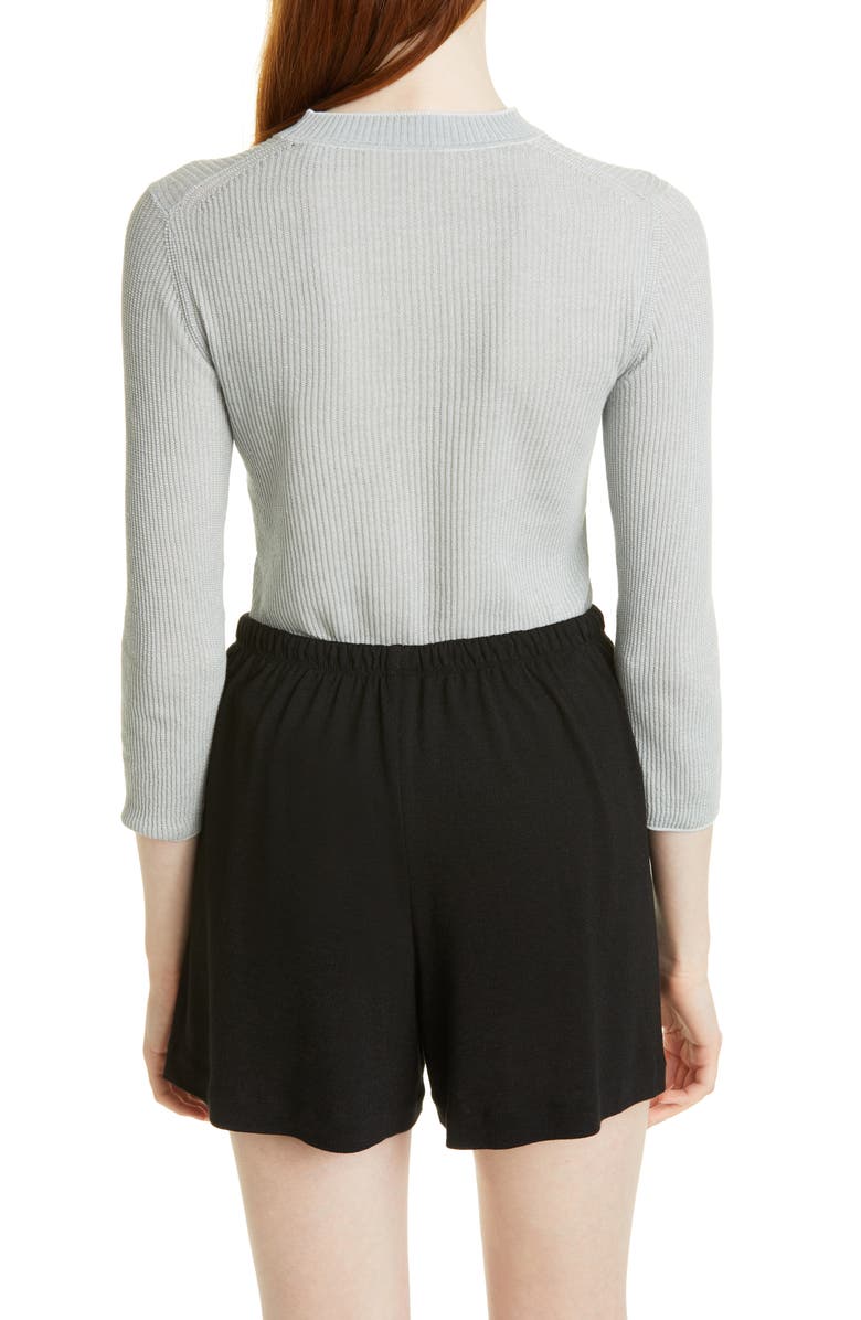 Vince Ribbed Marled Cotton Crewneck Sweater, Alternate, color,