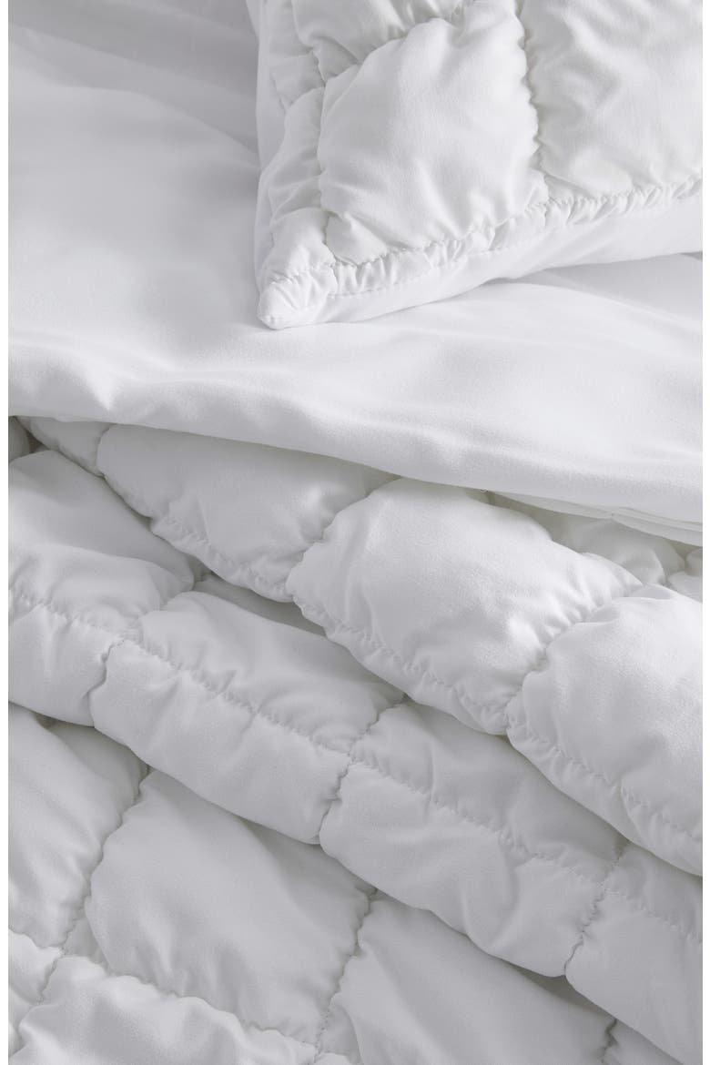 Puff Textured Quilt Set, Alternate, color, WHITE