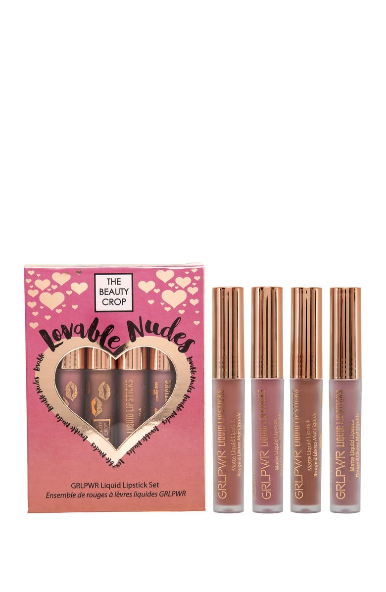 THE BEAUTY CROP Loveable Nudes Set - Mini Lipstick Set, Main, color, 
