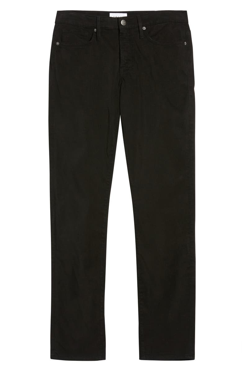 FRAME L'Homme Slim Fit Five-Pocket Twill Pants, Alternate, color, Washed Black