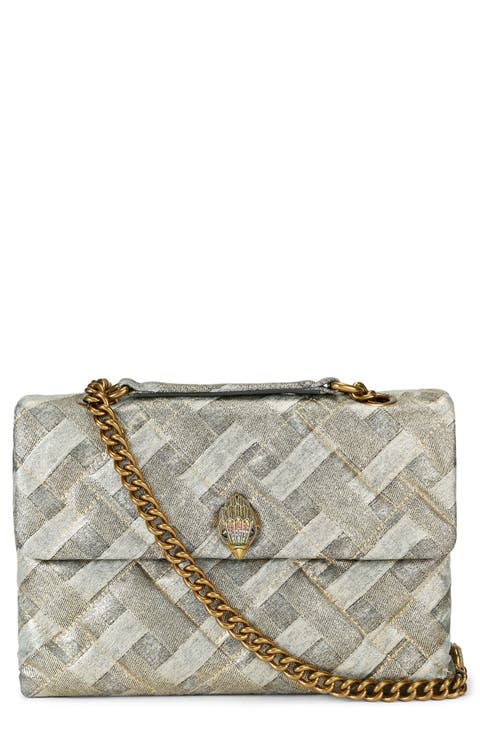 Large Kensington Metallic Denim Shoulder Bag