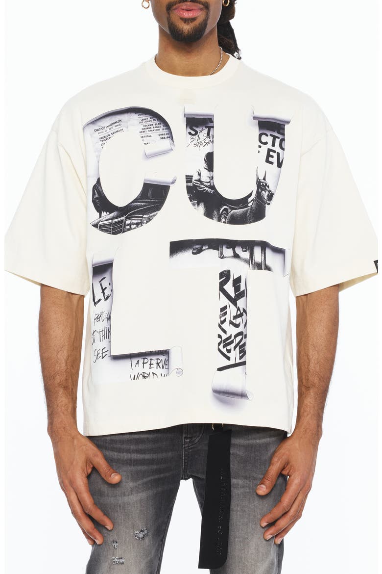 Logo Graphic Boxy Top, Main, color, WINTER WHITE