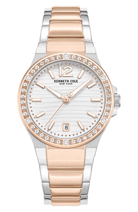 Glenville Two-Tone Bracelet Watch, 32mm