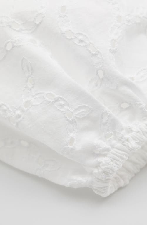 & OTHER STORIES & OTHER STORIES PUFF SLEEVE ORGANIC COTTON EYELET DRESS