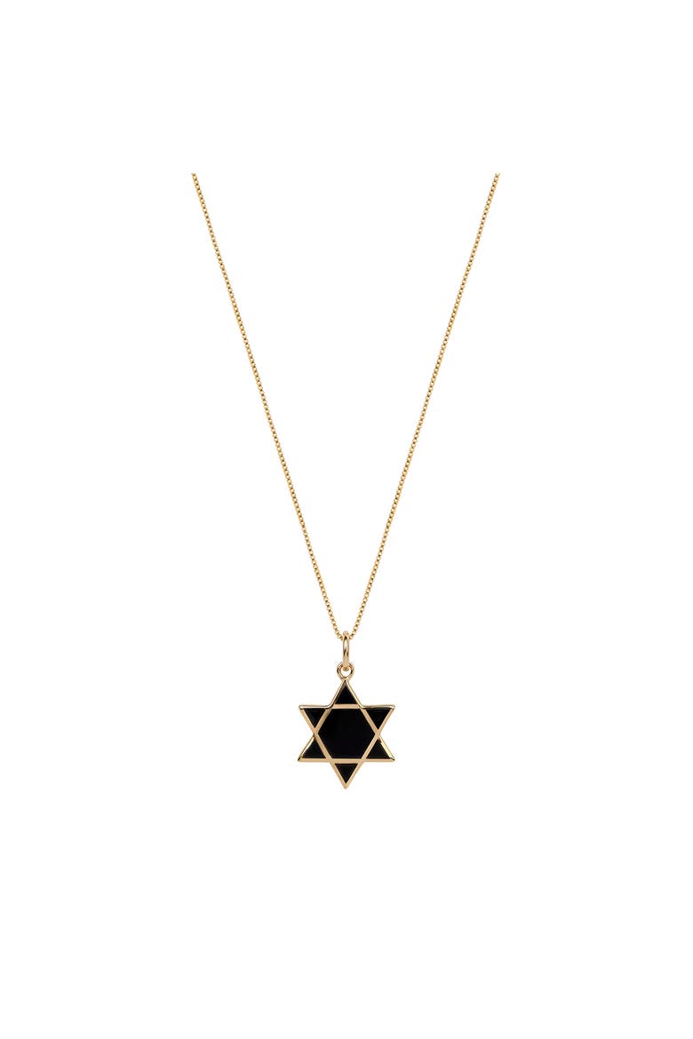 Grounded in Hope - Black Onyx Star of David Necklace, Main, color, Gold/Black