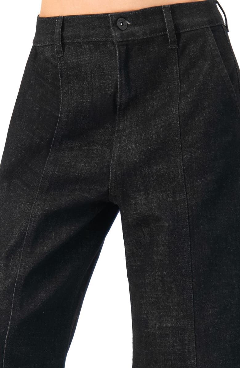 IVONNE High-Waisted Wide-Leg Denim Jeans, Alternate, color, Black