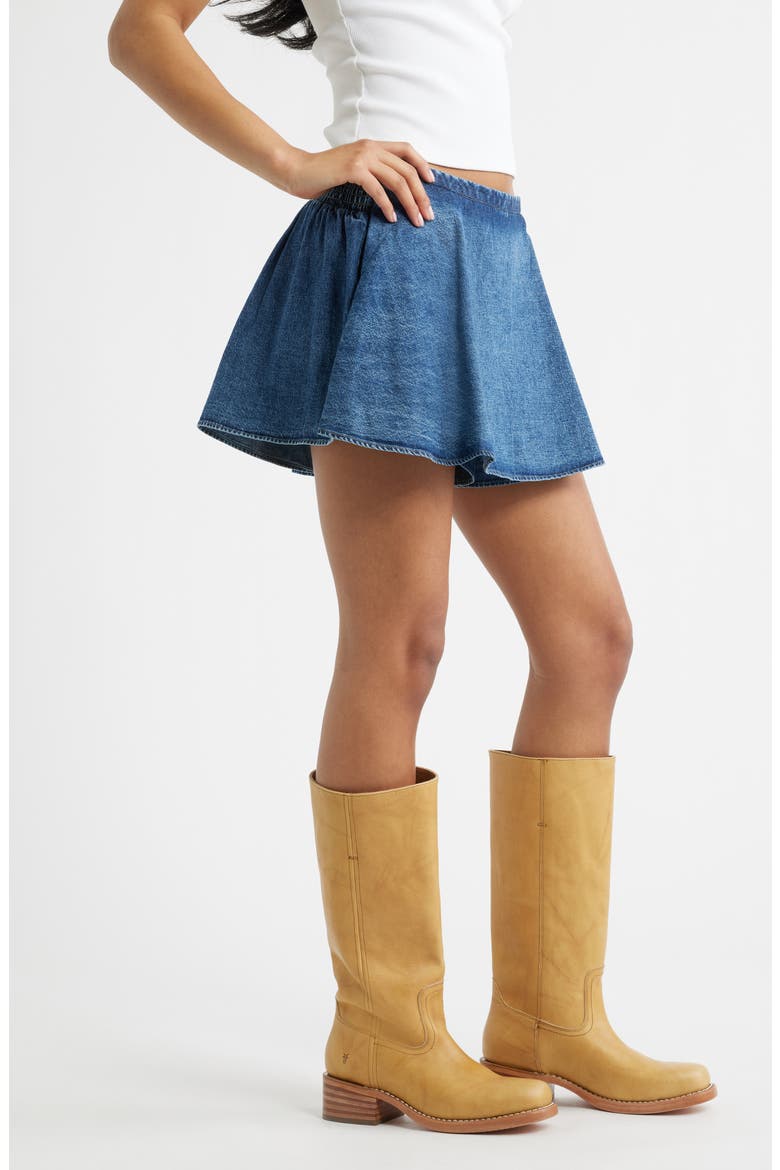 Paradise Denim Skort, Alternate, color, MID INDIGO