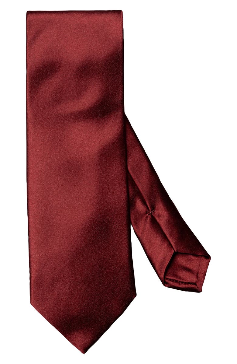 Eton Dark Red Silk Tie, Main, color,