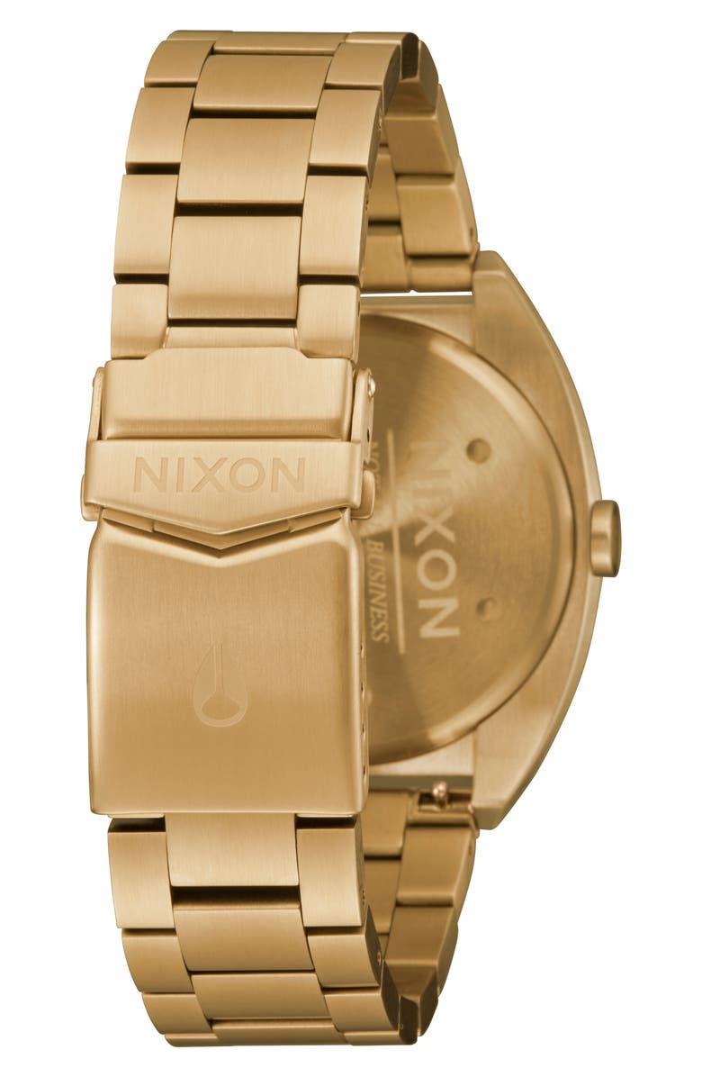 Nixon Mullet Bracelet Watch, 38mm, Alternate, color, Light Gold / White