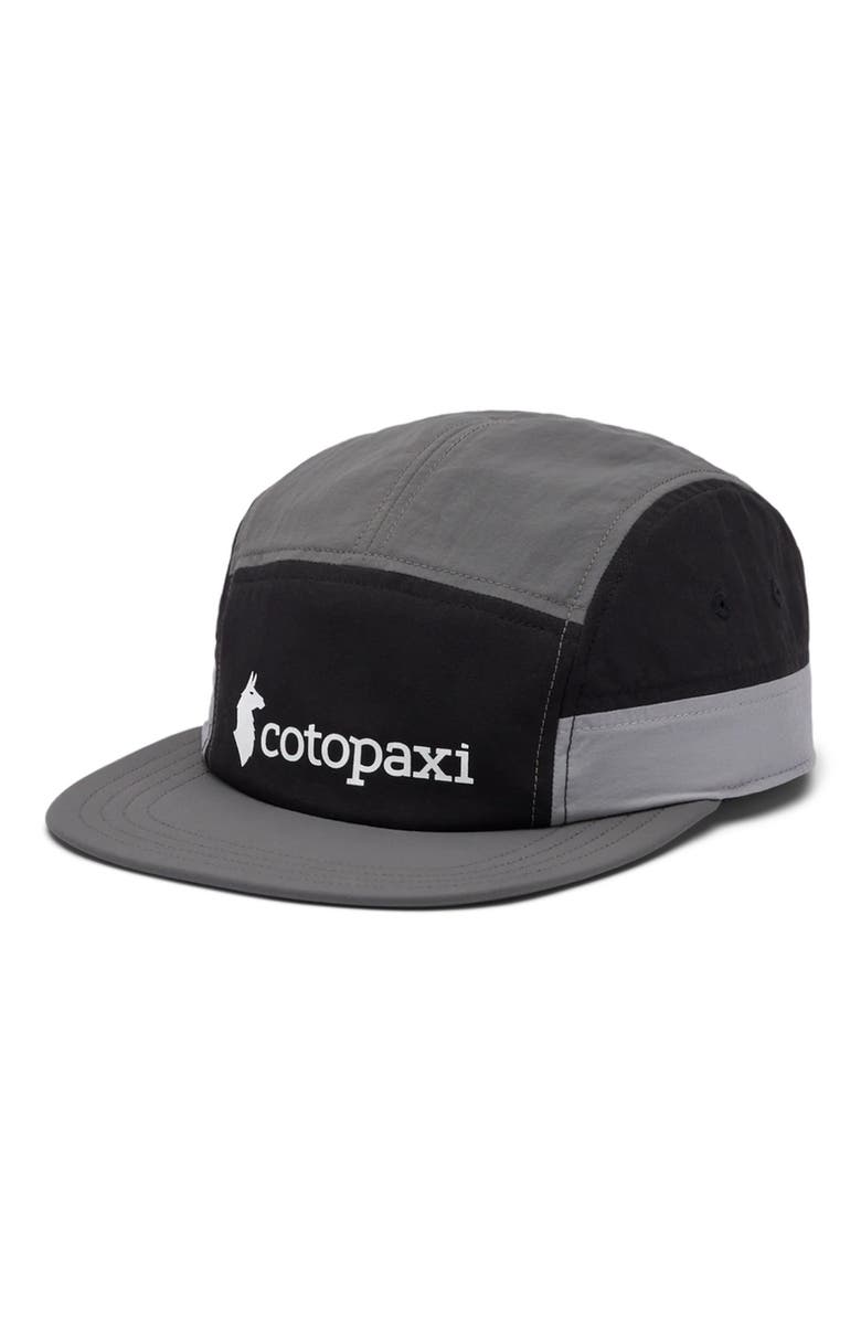 Cotopaxi Tech 5-Panel Hat, Main, color, Black/Cinder