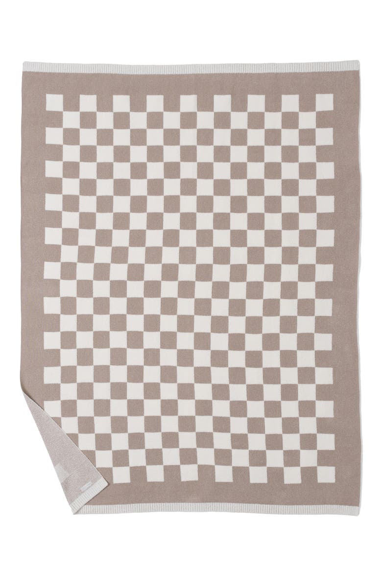 CozyChic™ Checkered Cotton Blend Throw Blanket, Alternate, color, FAUNA/ CREAM