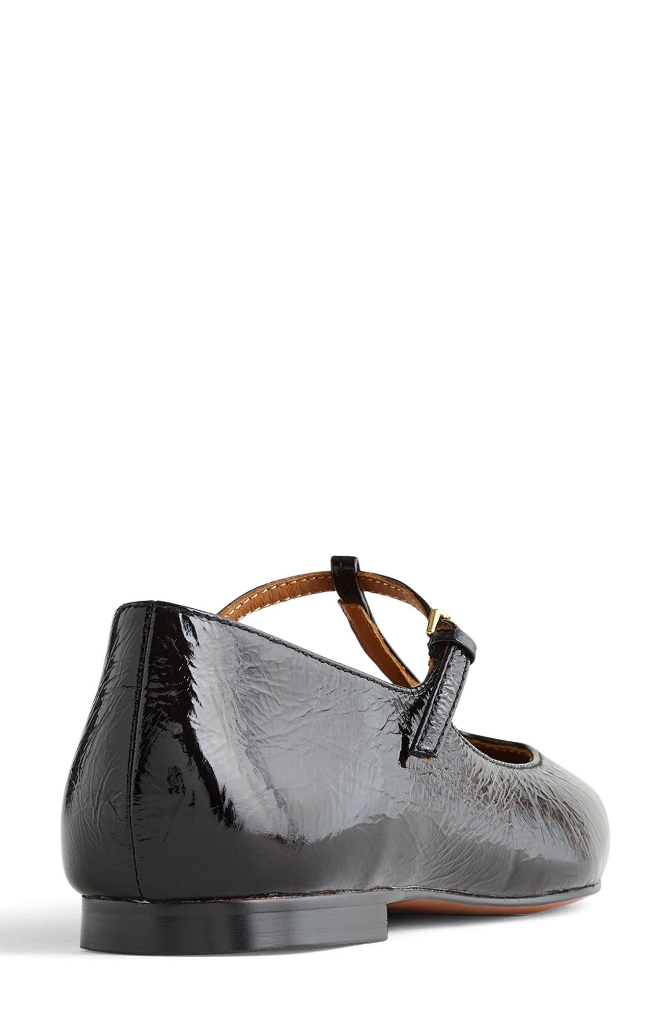 Madewell The Mylie T-Strap Flat, Alternate, color, True Black