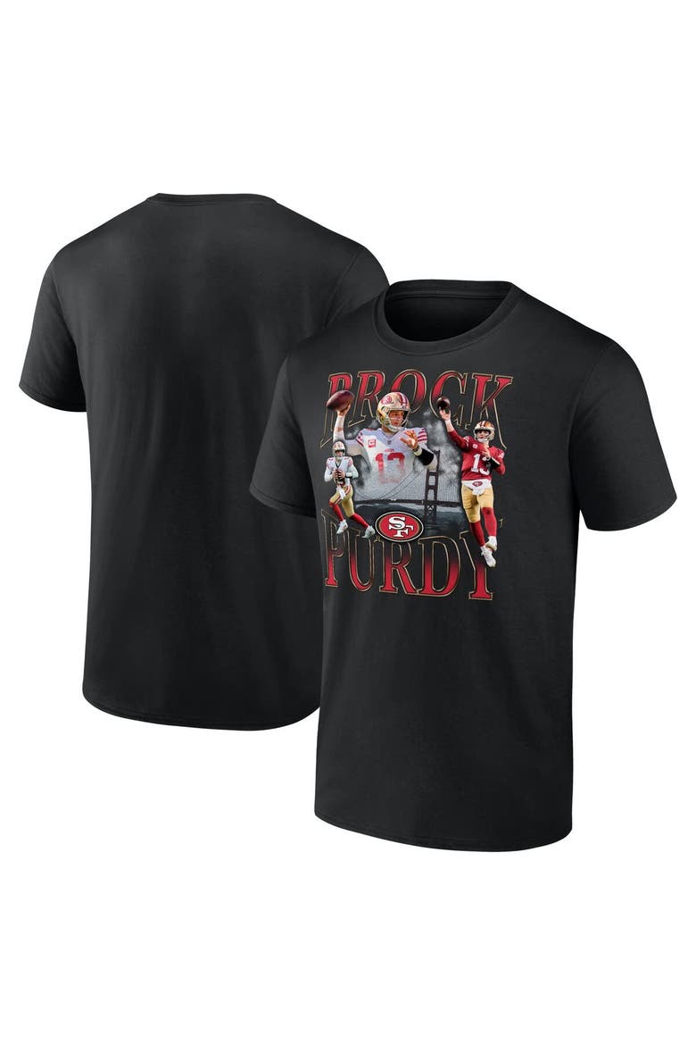 Men's Fanatics Brock Purdy Black San Francisco 49ers Notorious Player Graphic T-Shirt, Main, color, Black
