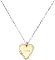 AllSaints Short Heart Locket Pendant Necklace