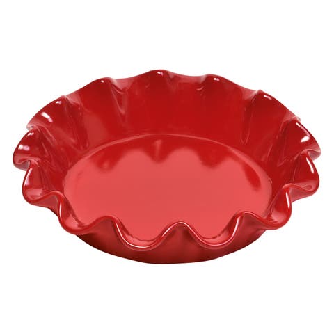 HR Ceramic 10-inch Ruffled Pie Dish