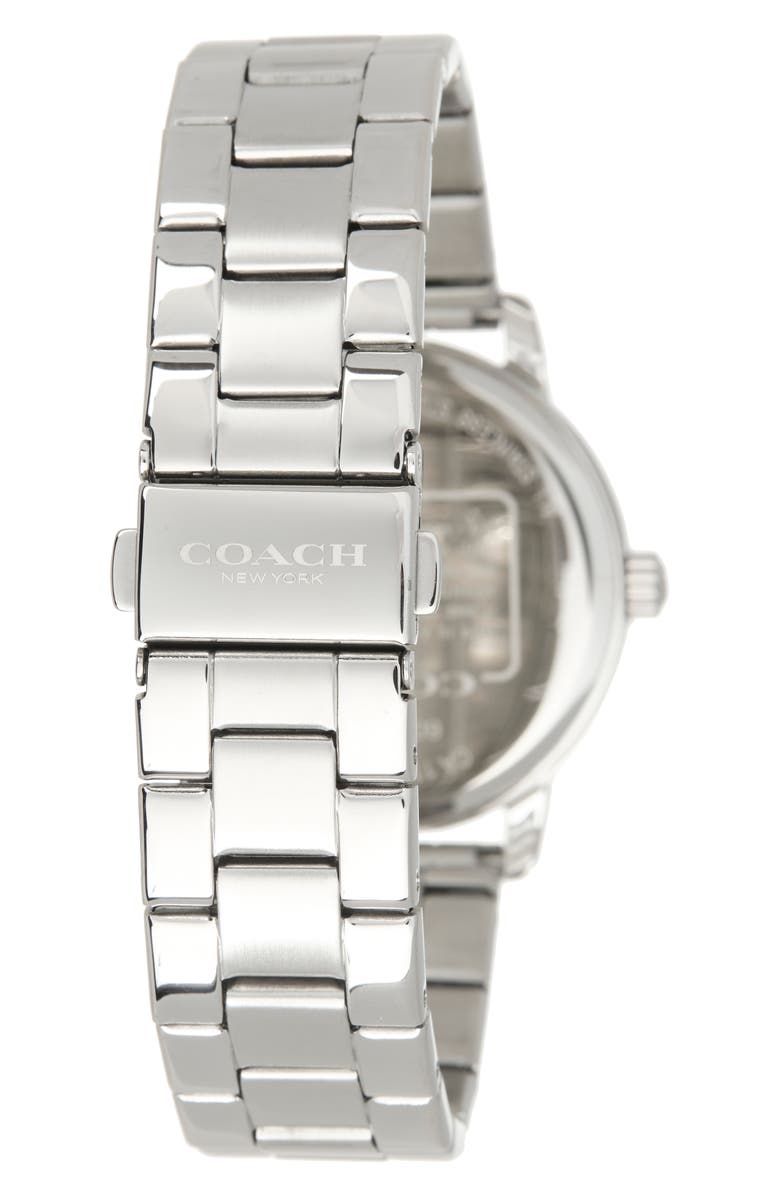 COACH Grand Bracelet Watch, 36mm, Alternate, color, Silver White