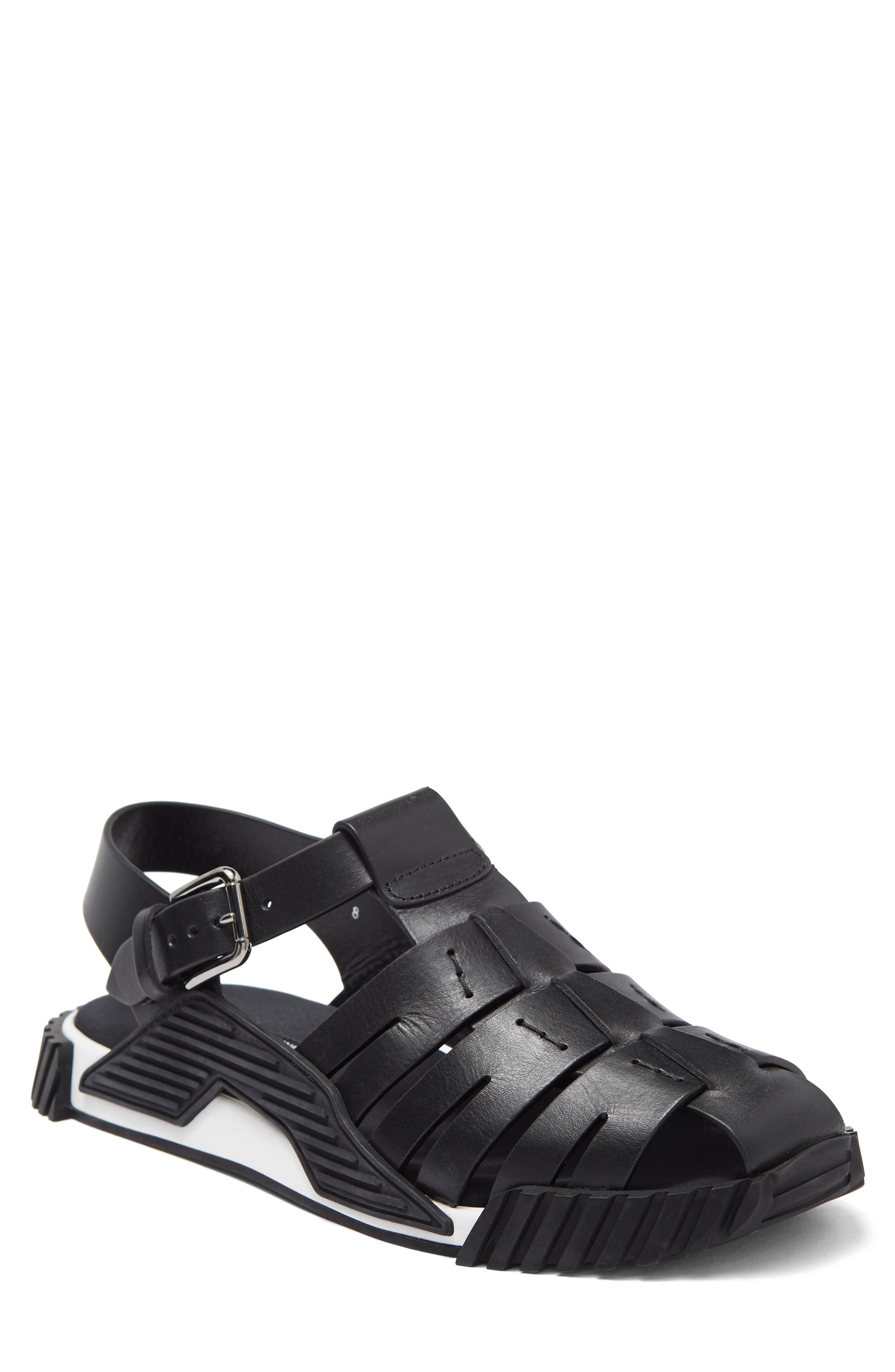 Dolce&Gabbana Leather Sandal, Main, color, 