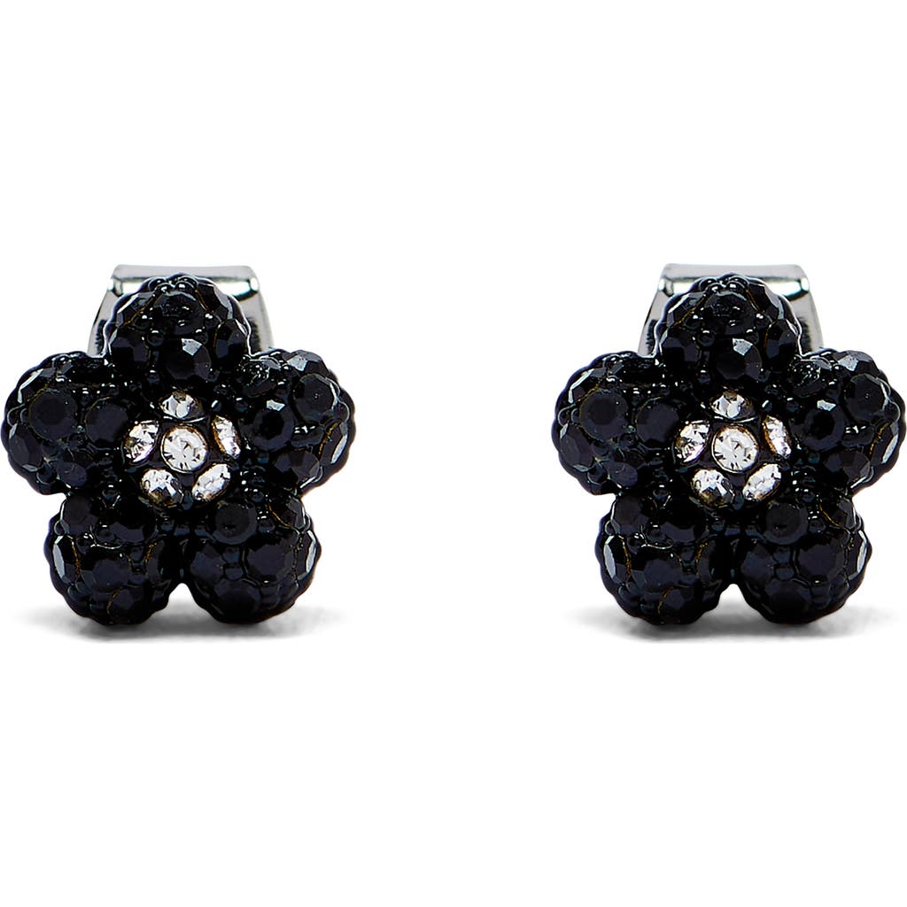 Marc Jacobs Daisy Pavé Micro Stud Earrings In Black