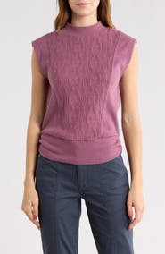 Democracy Cable Stitch Sleeveless Sweater