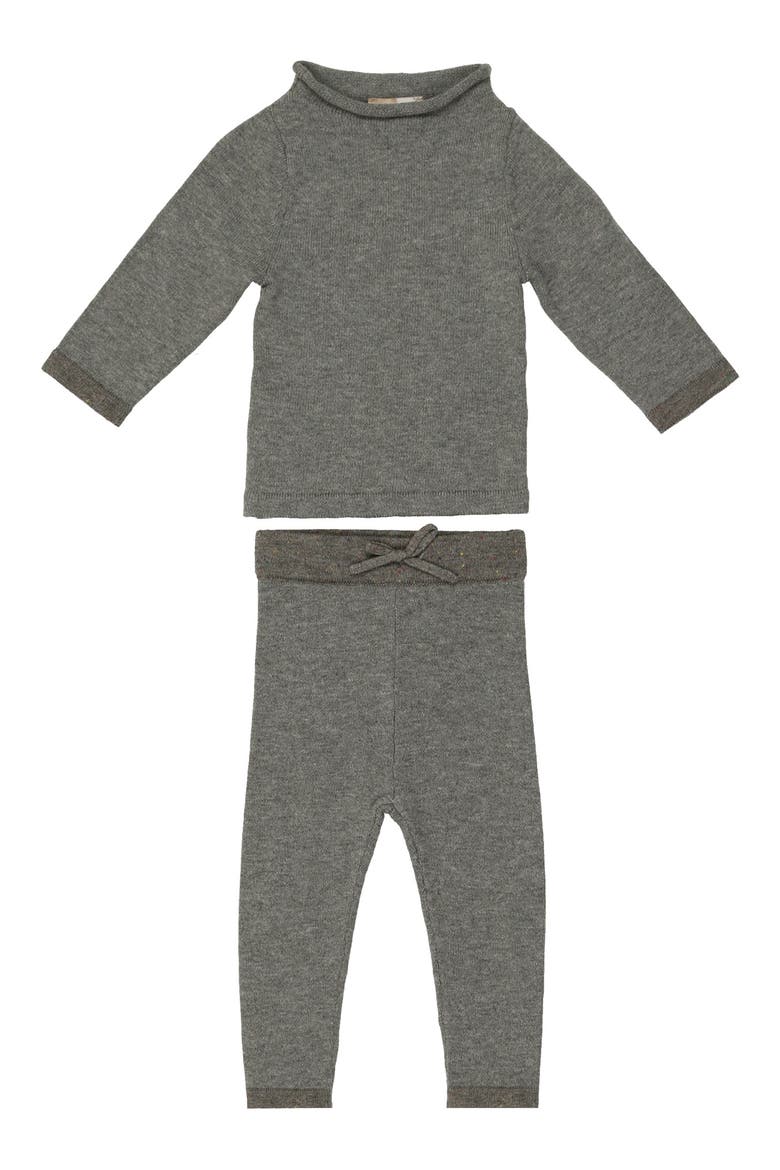 Knit Top & Pants Set, Main, color, GREY