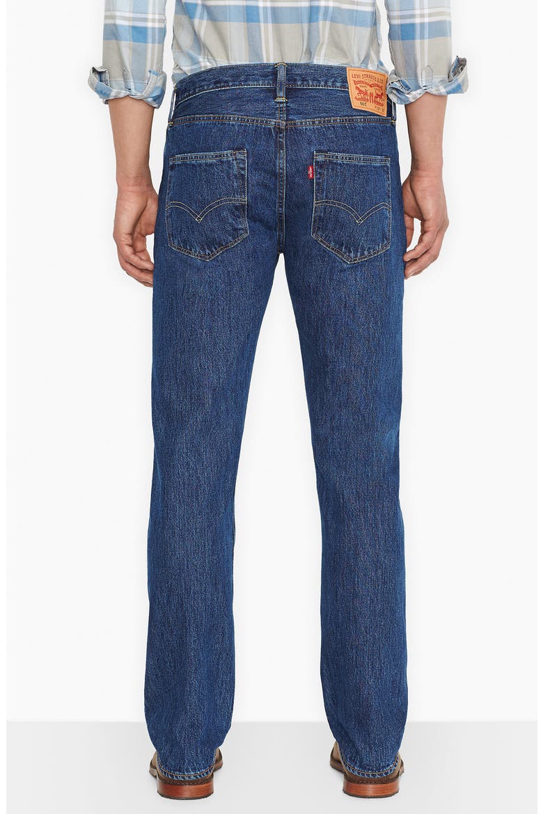 Levi's® Premium 501® Original Straight Leg Jeans, Alternate, color, STONEWASH 80684