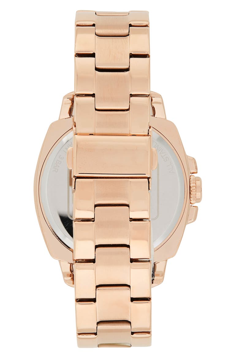 Crystal Boyfriend Bracelet Watch, 21mm, Alternate, color, ROSE GOLD