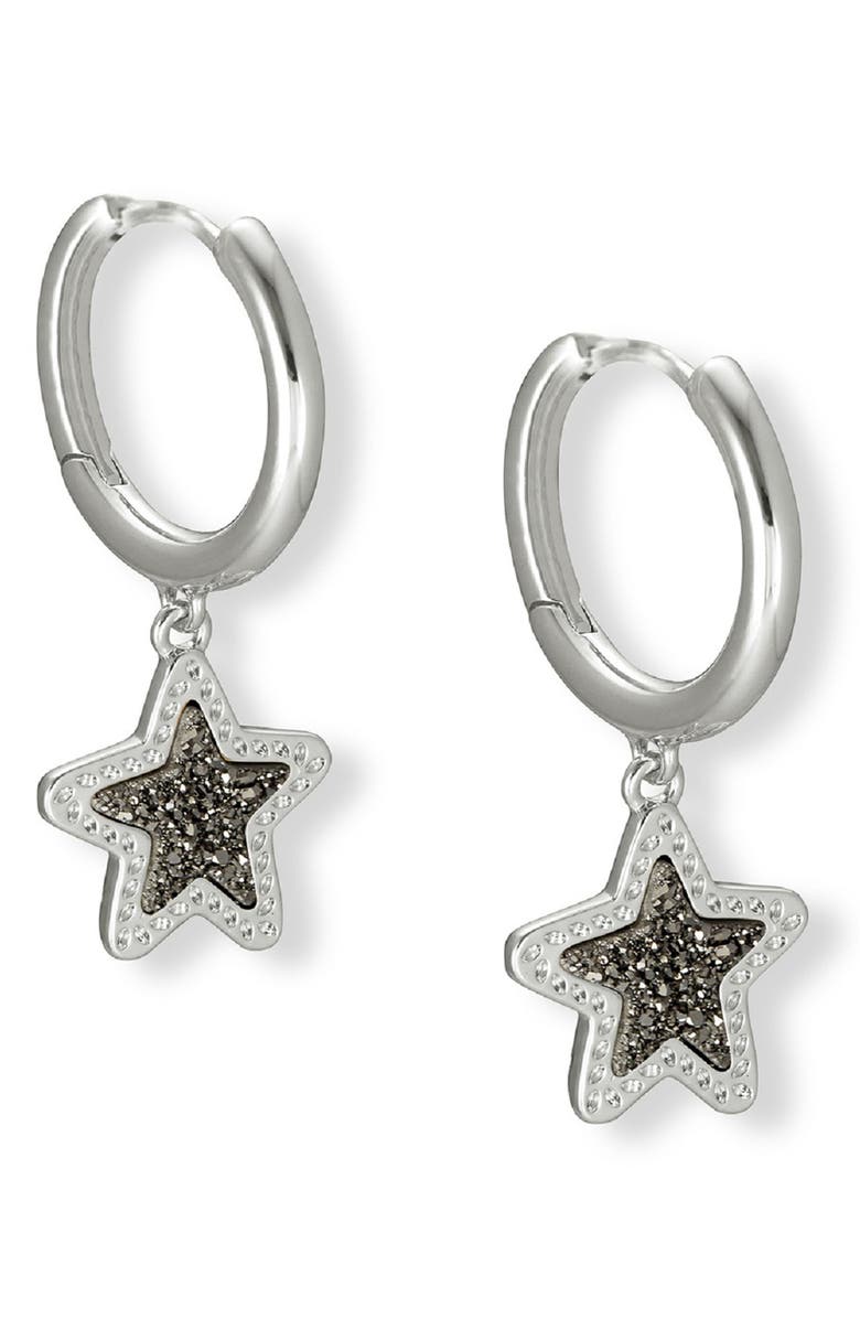 Kendra Scott Jae Star Huggie Hoop Earrings, Main, color, 