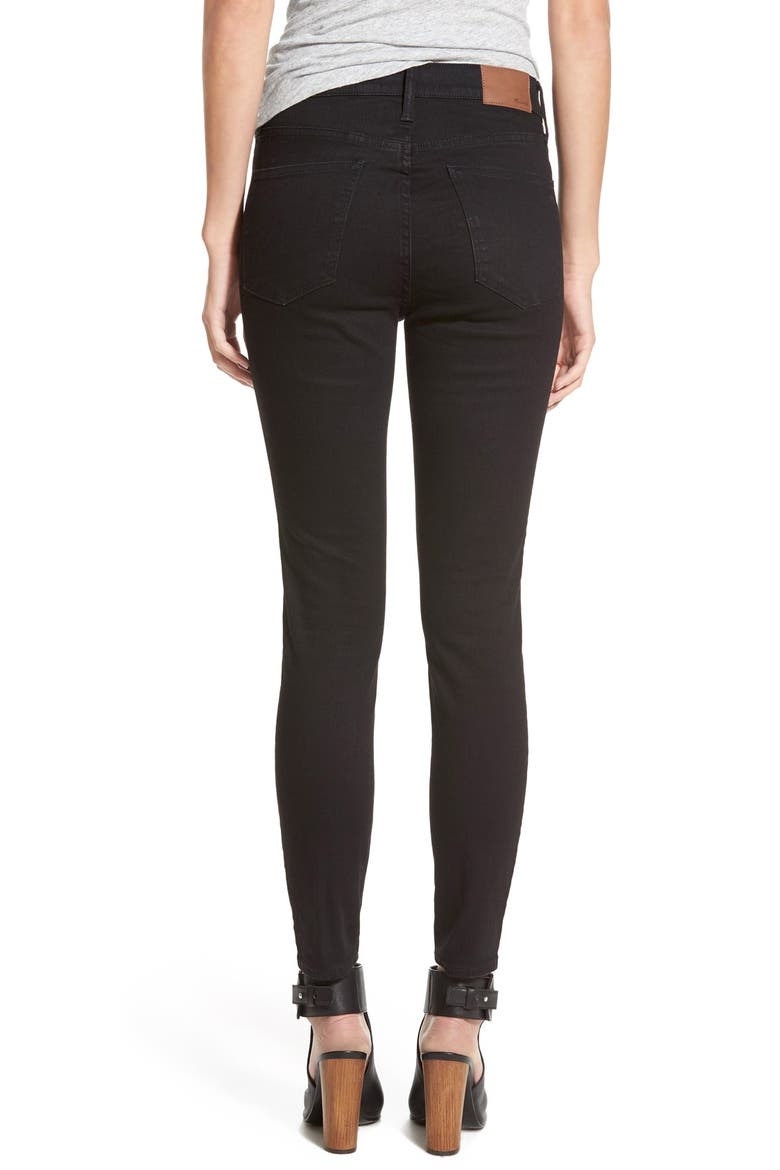 High Riser Skinny Skinny Jeans, Alternate, color, BLACK FROST