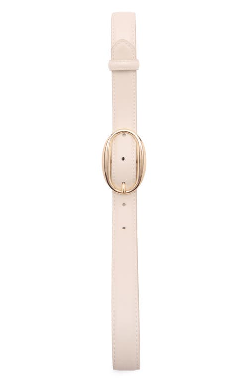Mango Oval Bucket Faux Leather Belt In Neutral