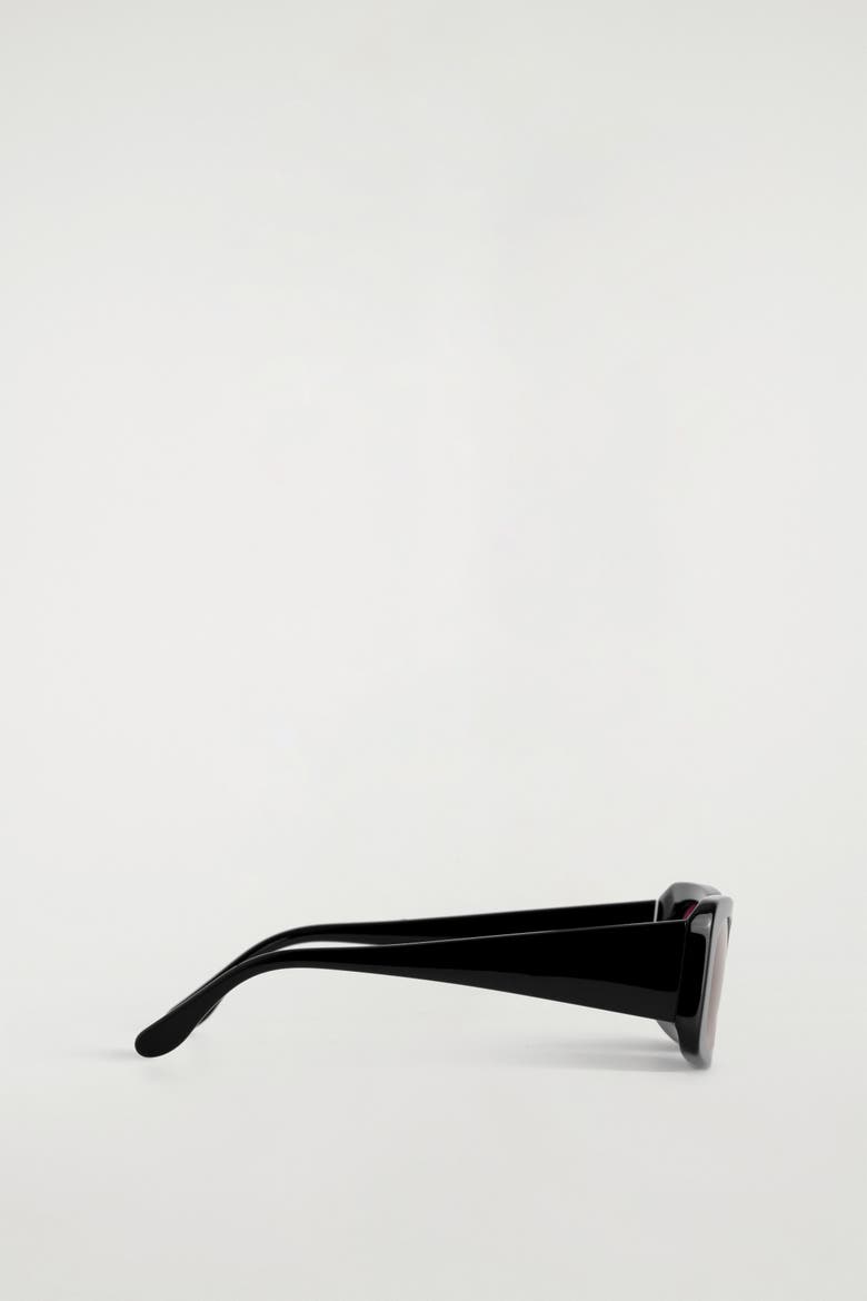 Rectangular Sunglasses, Alternate, color, BLACK