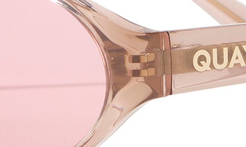 Quay Aura Points 55mm Oval Sunglasses In Pink