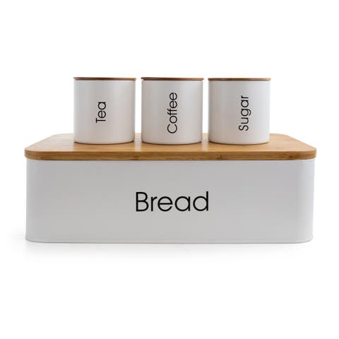 Kitchen Food Storage and Organization 4 Piece Canister Set