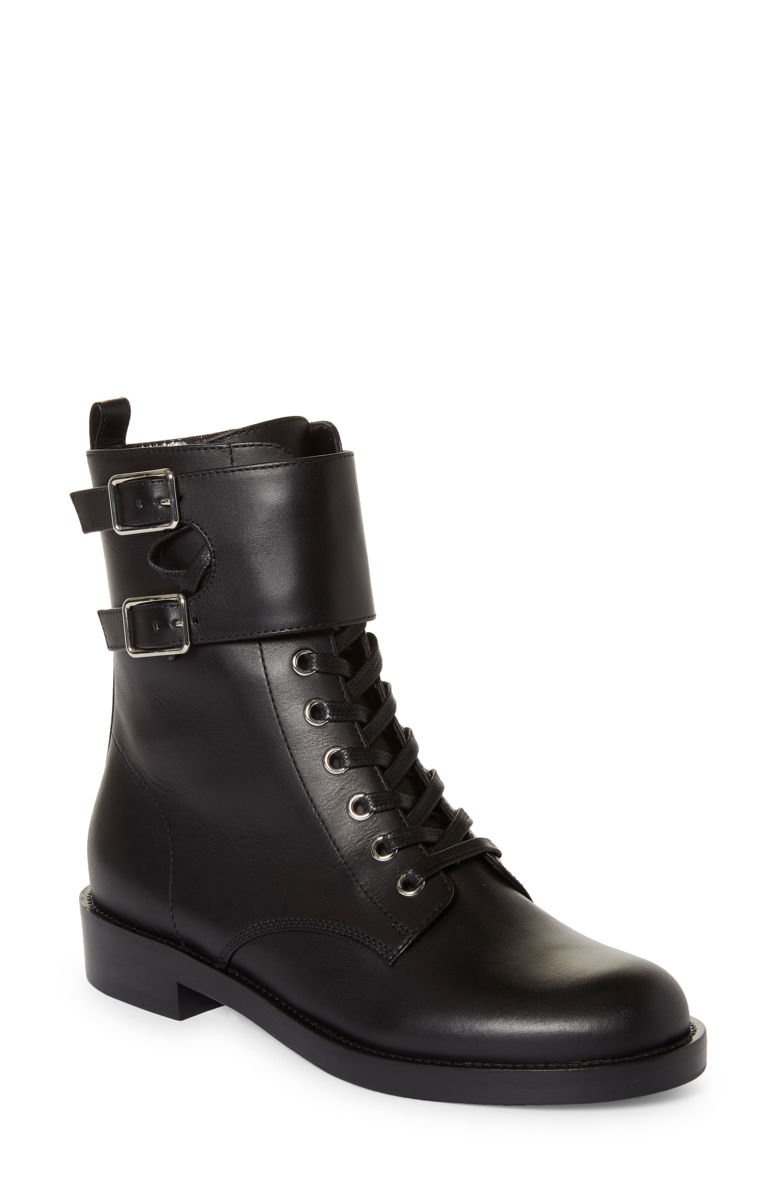 Gianvito Rossi Ankle Cuff Combat Boot, Main, color, 