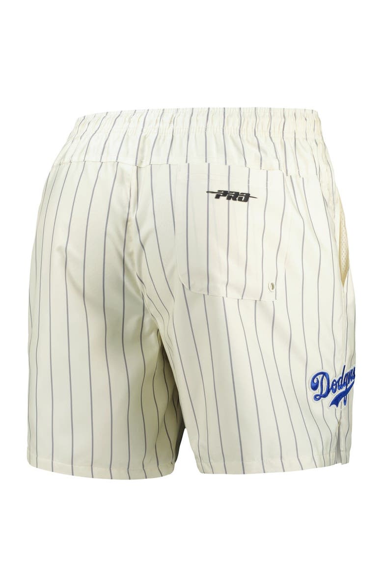 PRO STANDARD Men's Pro Standard Cream Brooklyn Dodgers Cooperstown Collection Pinstripe Retro Classic Woven Shorts, Alternate, color, 