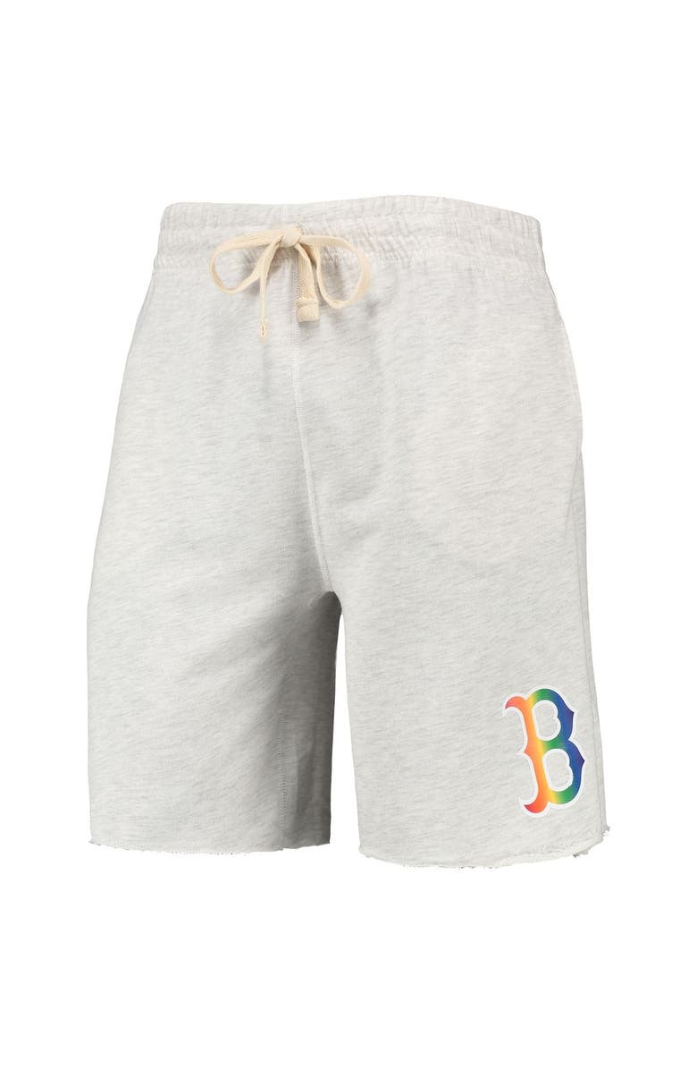 CONCEPTS SPORT Men's Concepts Sport Oatmeal Boston Red Sox Mainstream Logo Terry Tri-Blend Shorts, Alternate, color, Oatmeal