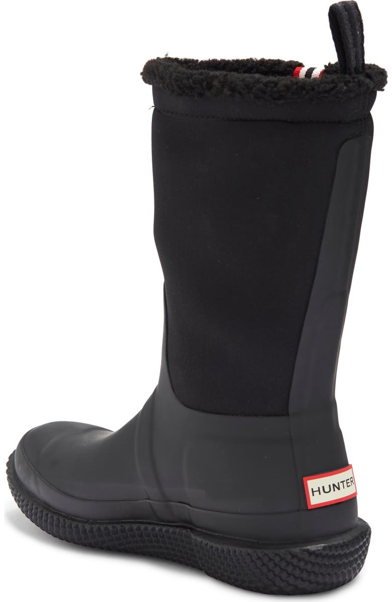 Hunter Roll Top Webbing Faux Shearling Lined Boot, Alternate, color,