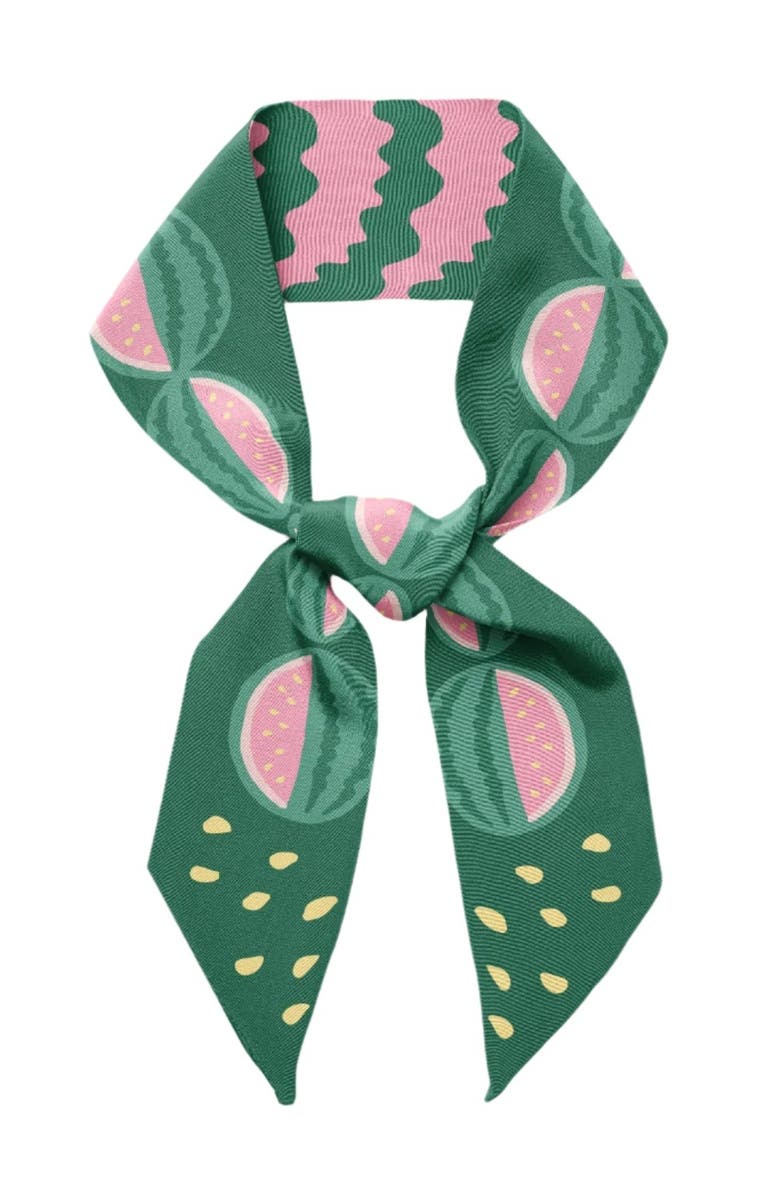 Centinelle Watermelon Twilly Ribbon Scarf, Main, color, Red