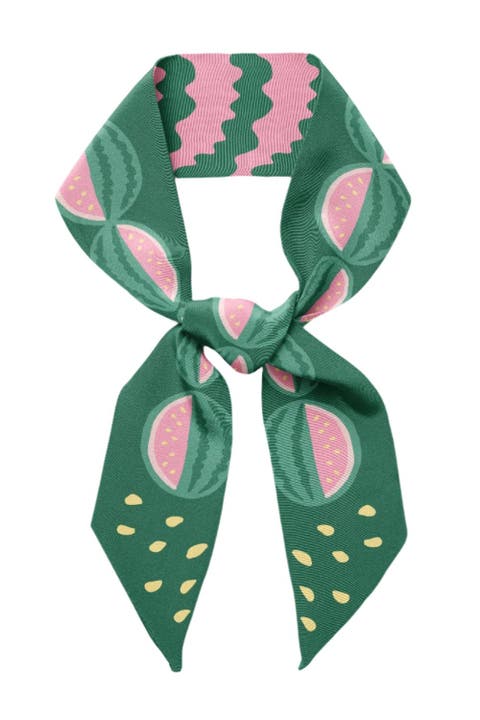 Watermelon Twilly Ribbon Scarf