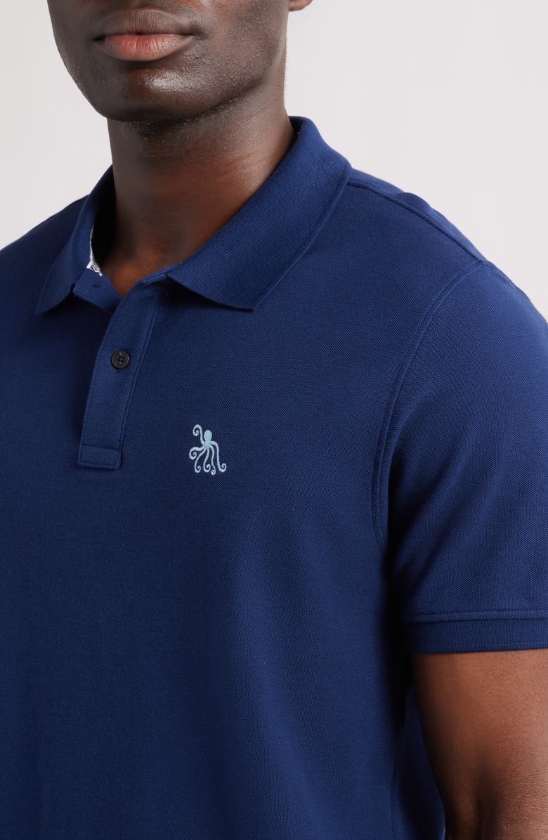 Tom & Teddy Short Sleeve Pima Cotton Piqué Polo, Alternate, color, Classic Blue