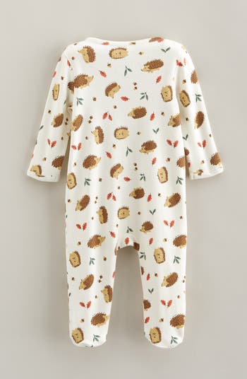 Print Zip Cotton Footie