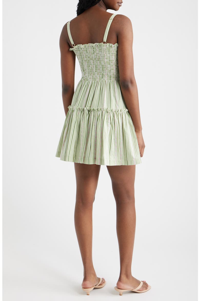 The Seraphina Stripe Nap Minidress, Alternate, color, GREEN JACQUARD STRIPE