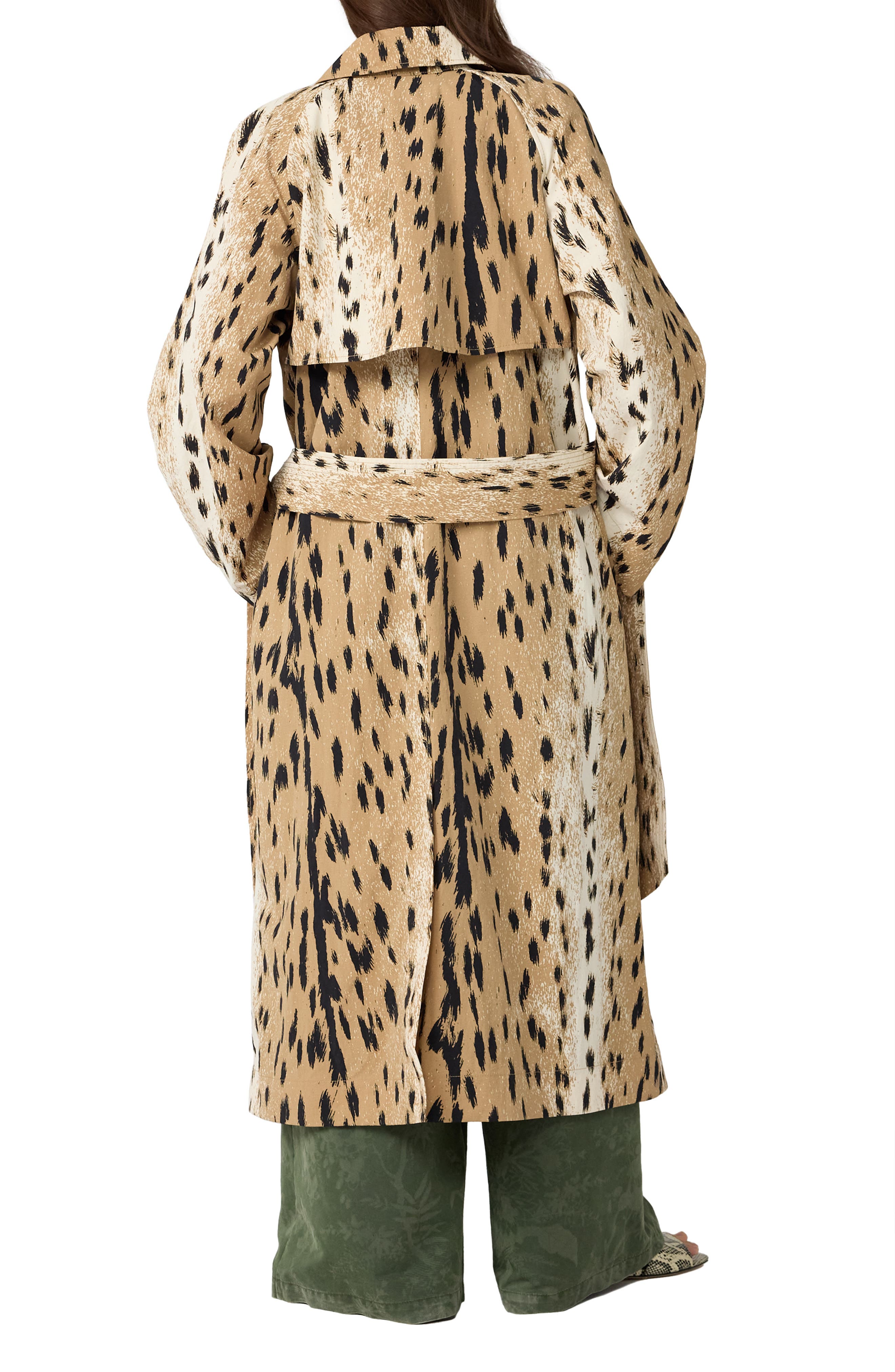 Kamirah Animal Print Trench Coat (Women) | Nordstrom