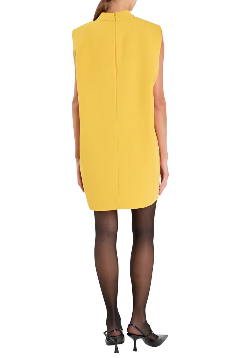 English Factory Mock Neck Sleeveless Shift Dress, Alternate, color, Yellow