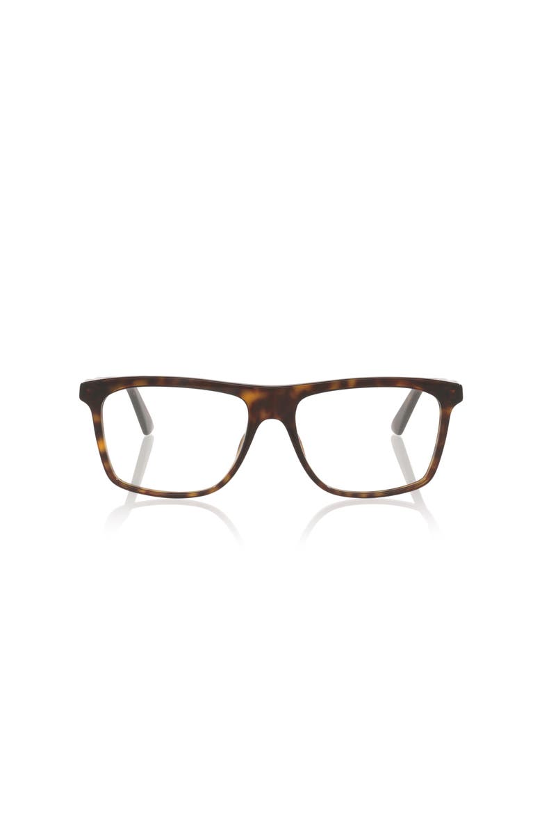 Gucci 58mm Rectangle optical glasses, Alternate, color, Tortoise