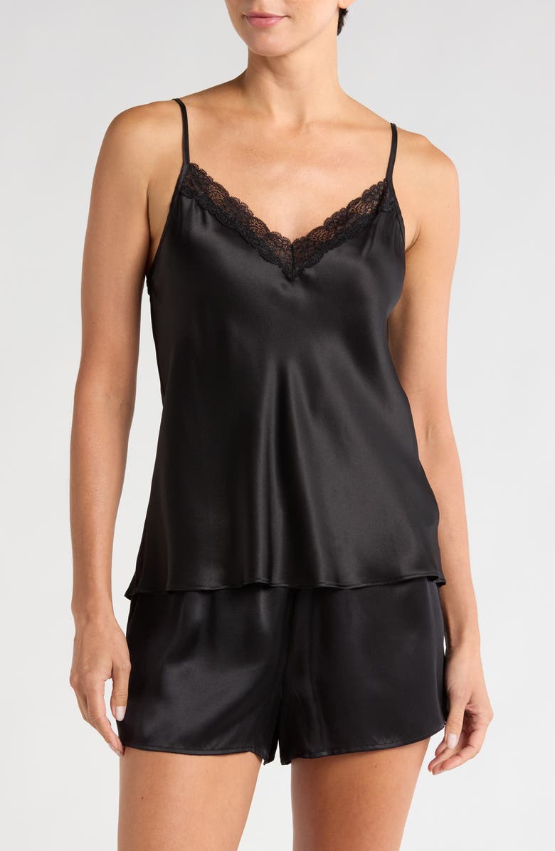 Etam Milky Silk Camisole, Main, color, Black