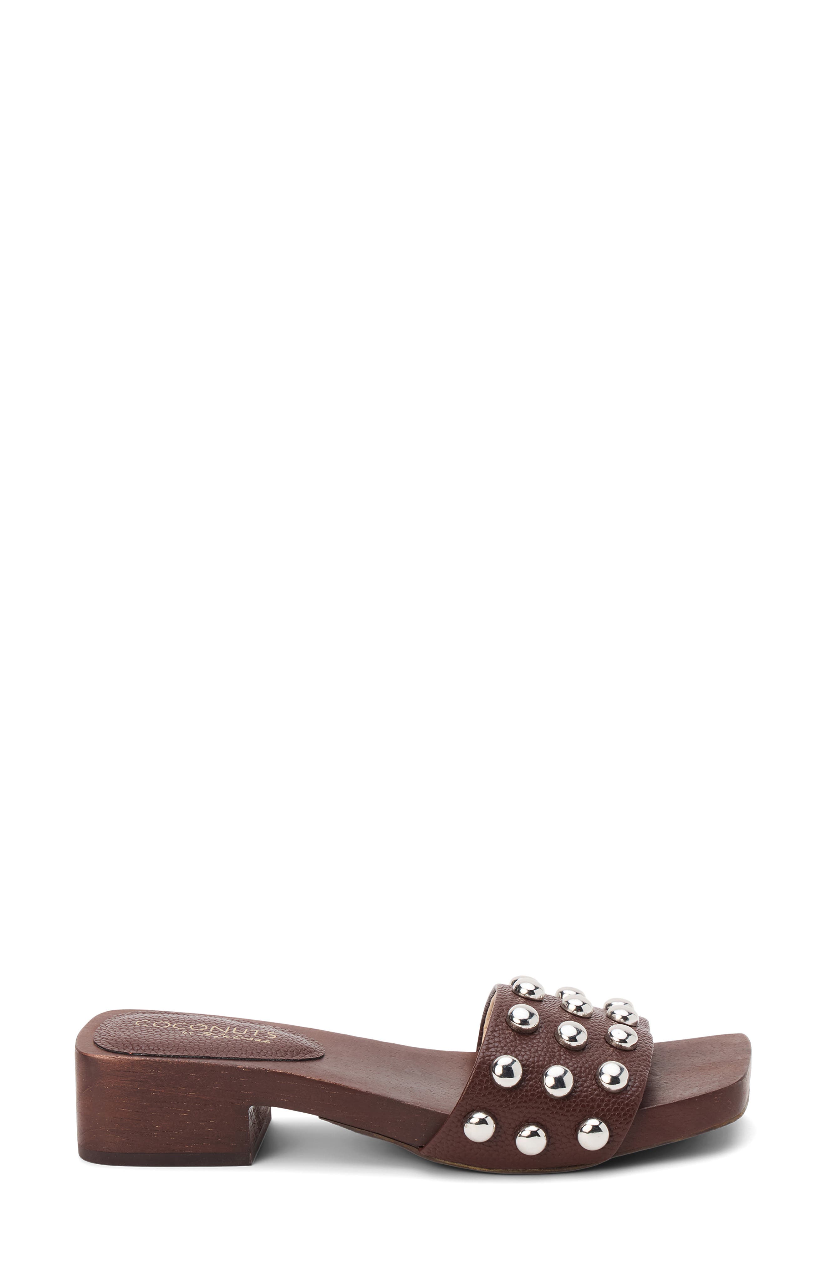 Coconuts by Matisse Fiora Studded Slide Sandal, Alternate, color, Choco