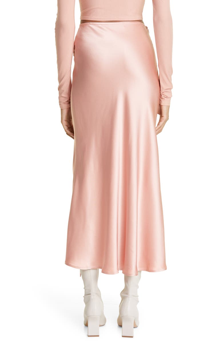 LAPOINTE Double Face Satin Skirt, Alternate, color, Dune