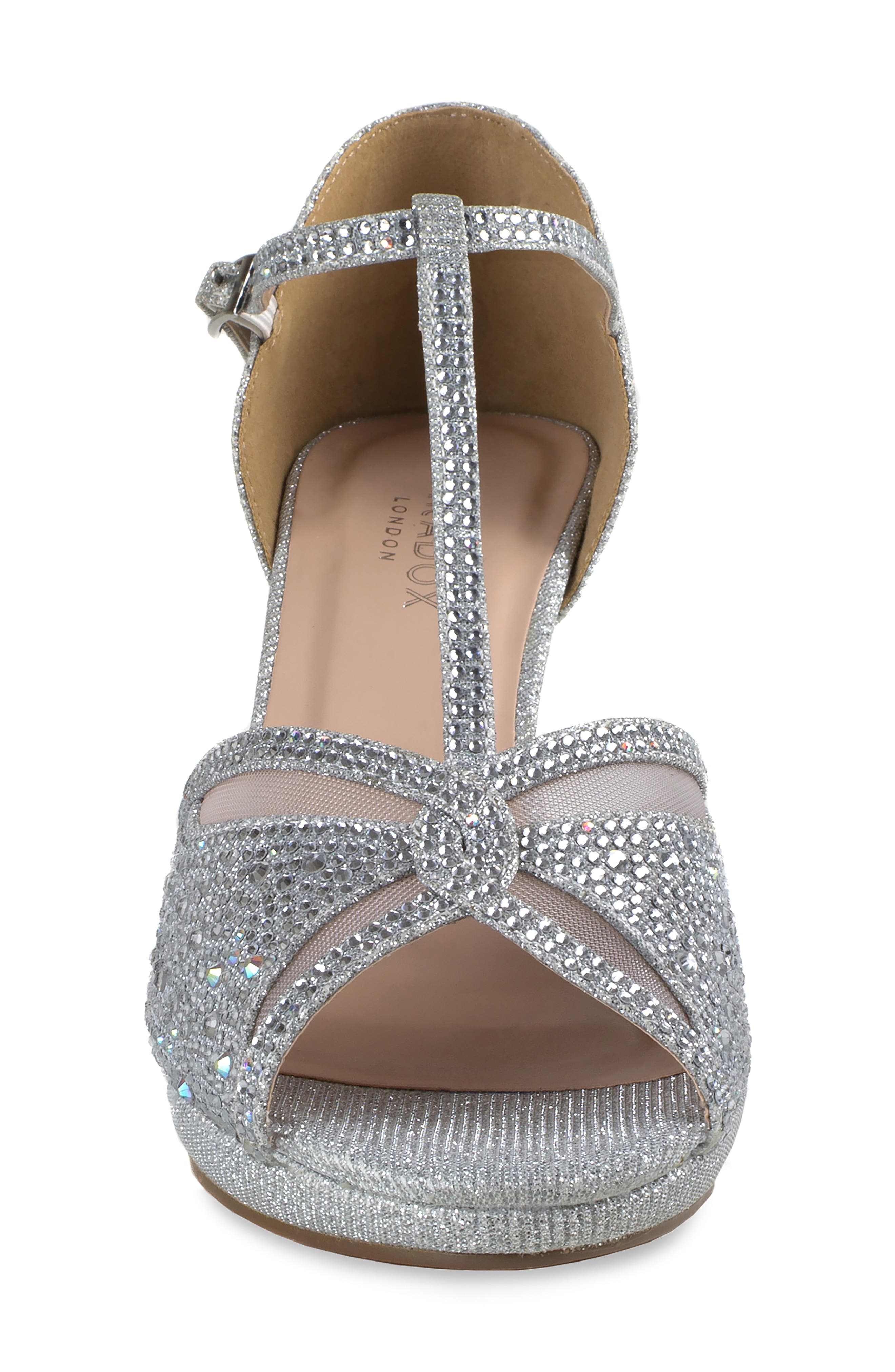 Paradox London Pink Nora T-Strap Platform Sandal, Alternate, color, Silver